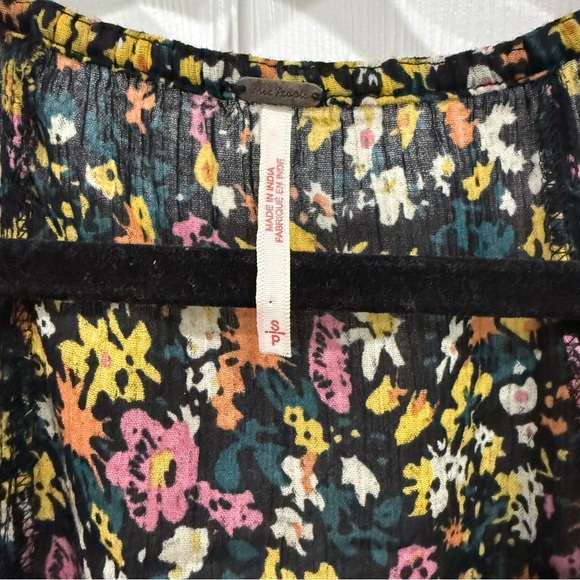 Free People Multicolor Floral Blouse Tunic - Picture 6 of 12